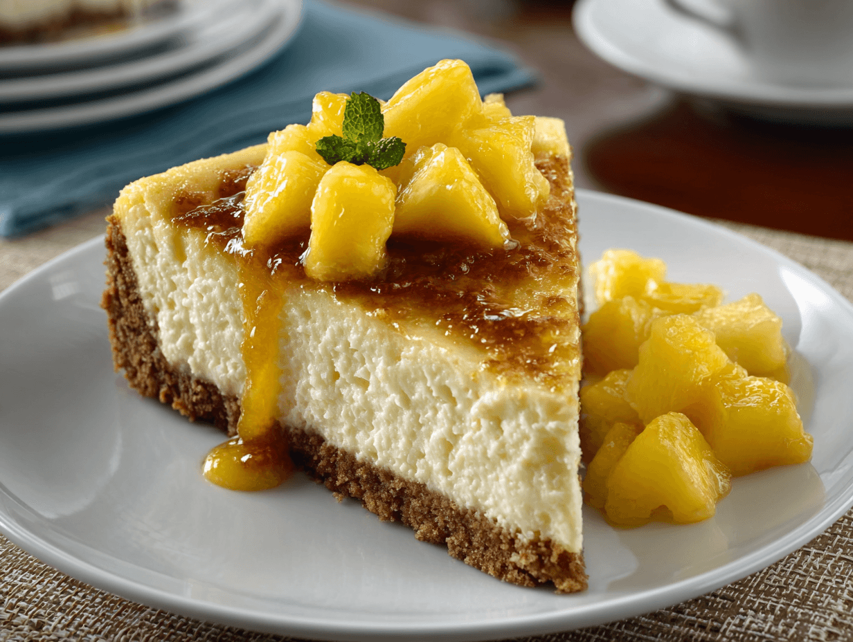 Pina Colada Mango Cheesecake